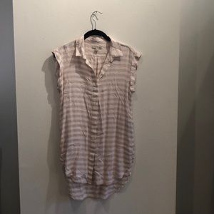 Calvin Klein Striped Button Up Tunic